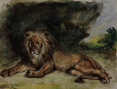 Lion by Ferdinand Victor Eugene Delacroix